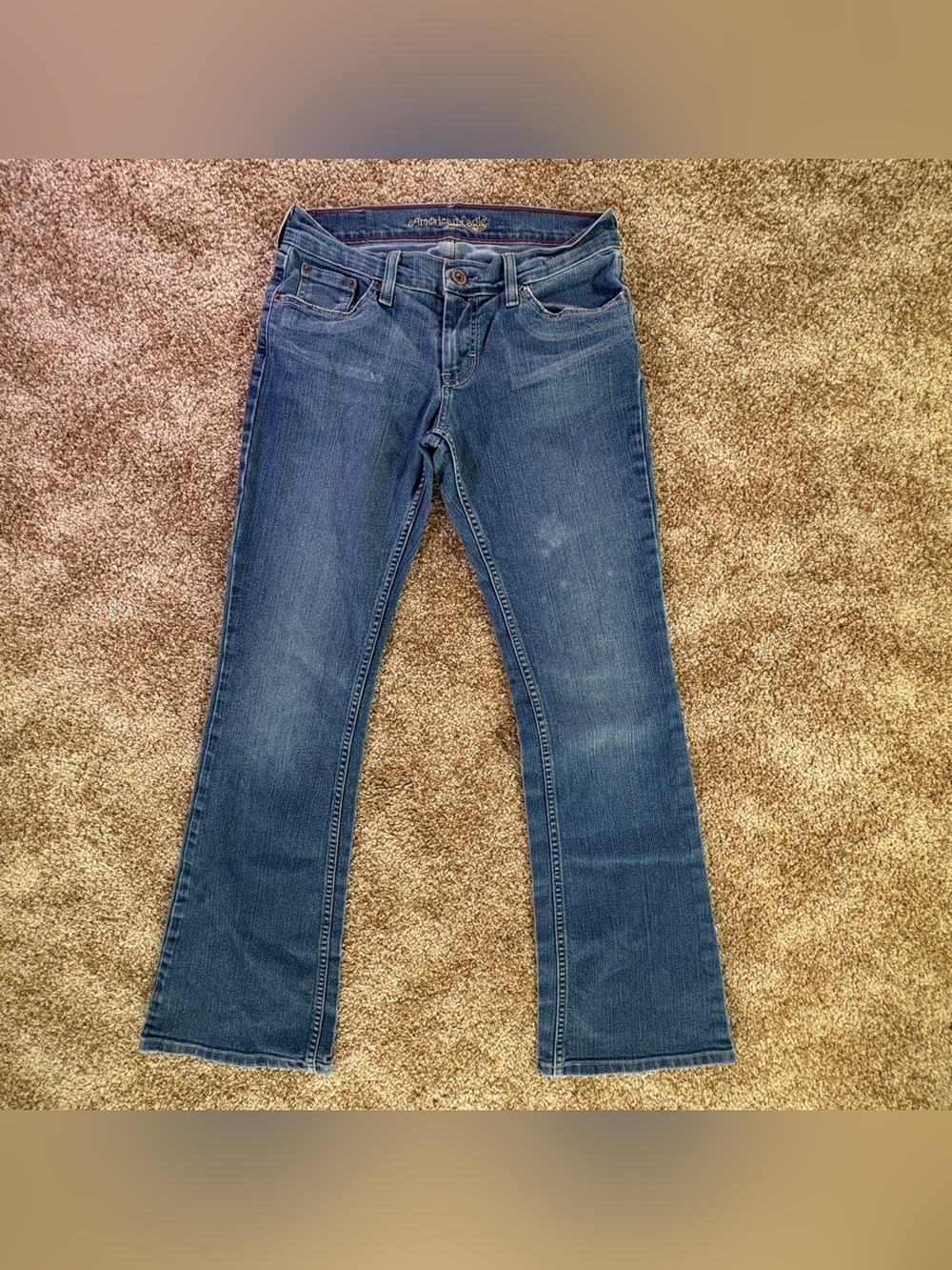 American Eagle Favorite Boyfriend Jeans Women's 8 Long Stretch Bootcut